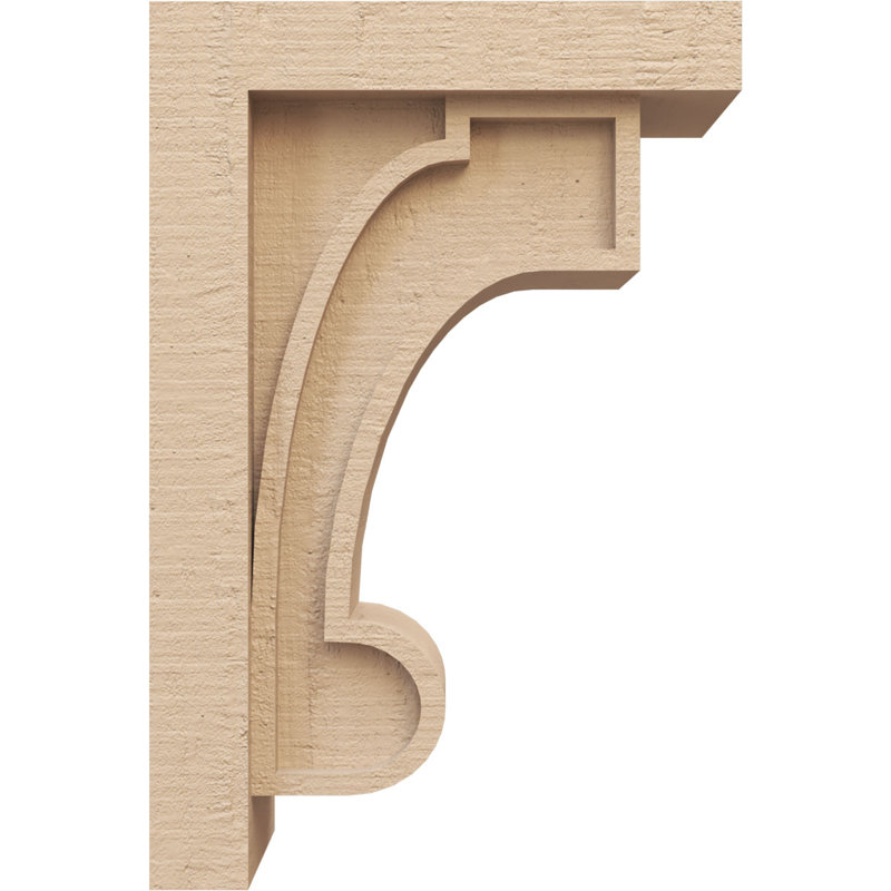 Corbeau TimberThane en grain de bois classique l 5 po x P 10 po x H 15 po, brun clair apprêté, H 15 po x l 5 po x P 10 po