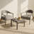 Modern 2-Piece Accent Chair Set With Coffee Table – Warm  PP & Steel Frame Sofa Set-1335373674