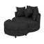 Fauteuil demi-tonneau pivotant 360 ° avec repose-pieds et 4 coussins Accent-118014401