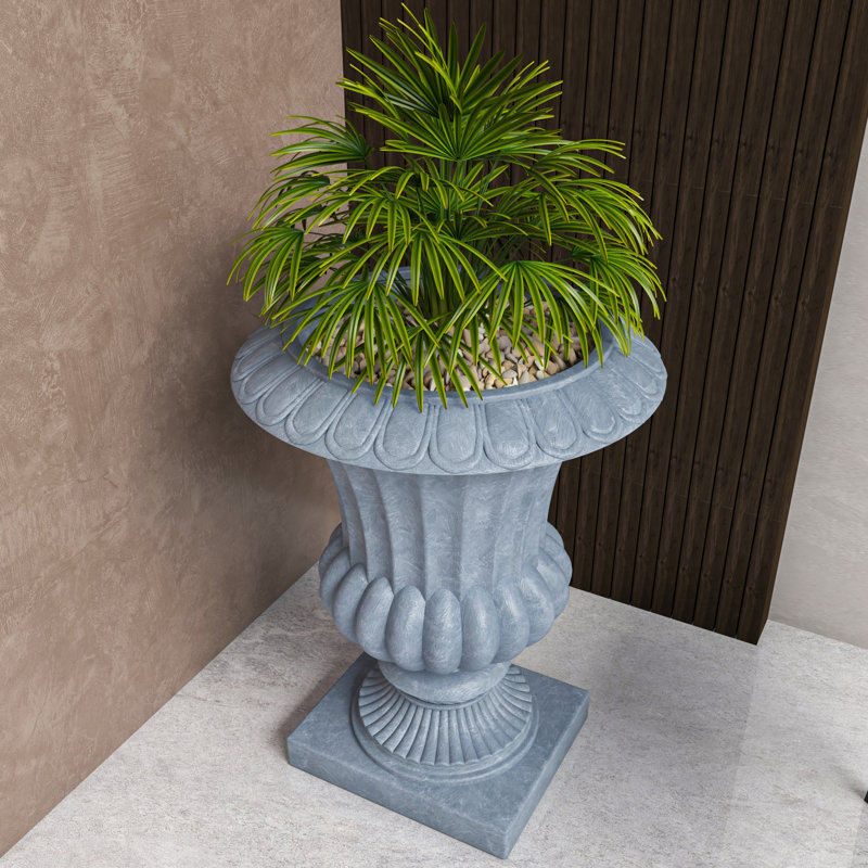 Pot à fleurs en forme de urne en fibre de Aadityarar - MgO, Béton vieilli