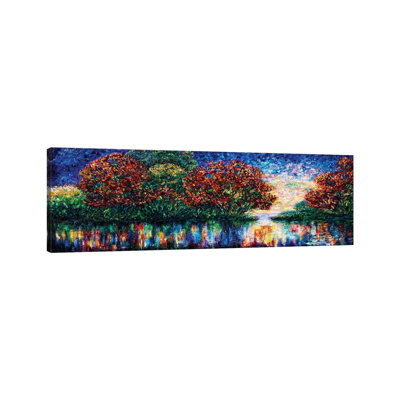 Rippled Sunset Palette Knife by OLena Art - Wrapped Canvas Gallery-Wrapped Canvas Giclée