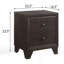 Table de chevet 2 tiroirs Espresso