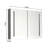 40In. W X 30 In. H LED Large Rectangular Aluminum Alloy Surface Mount Medicine Cabinet With Mirror