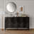 Accent Black Lacquered 4 Door Wooden Cabinet