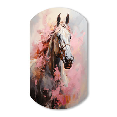Martia - Irregular Shape Horse Metal Wall Decor, Asymmetrical Metal Wall Sculpture Print