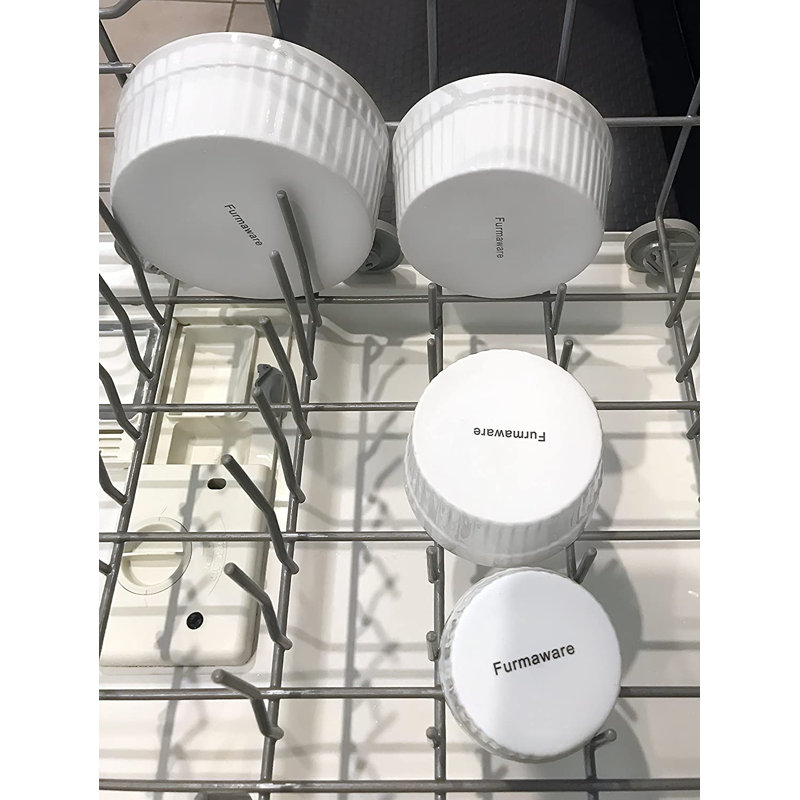 Furmaware  8 oz White Ceramic Round Ramekins