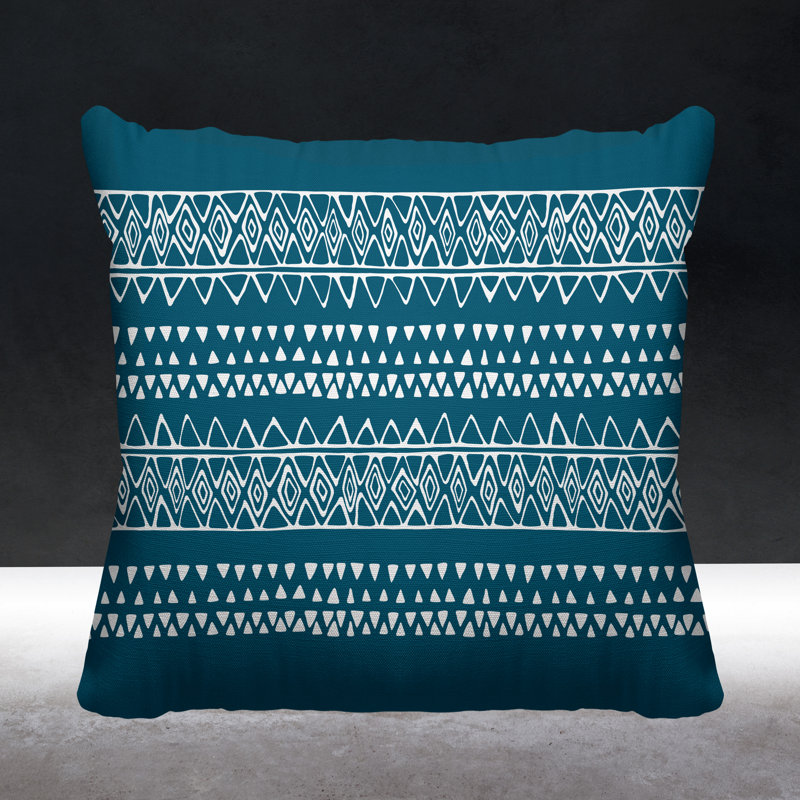 Housse et insert de coussin extérieur carré Ara, L 17 po x H 17 po, Turquoise