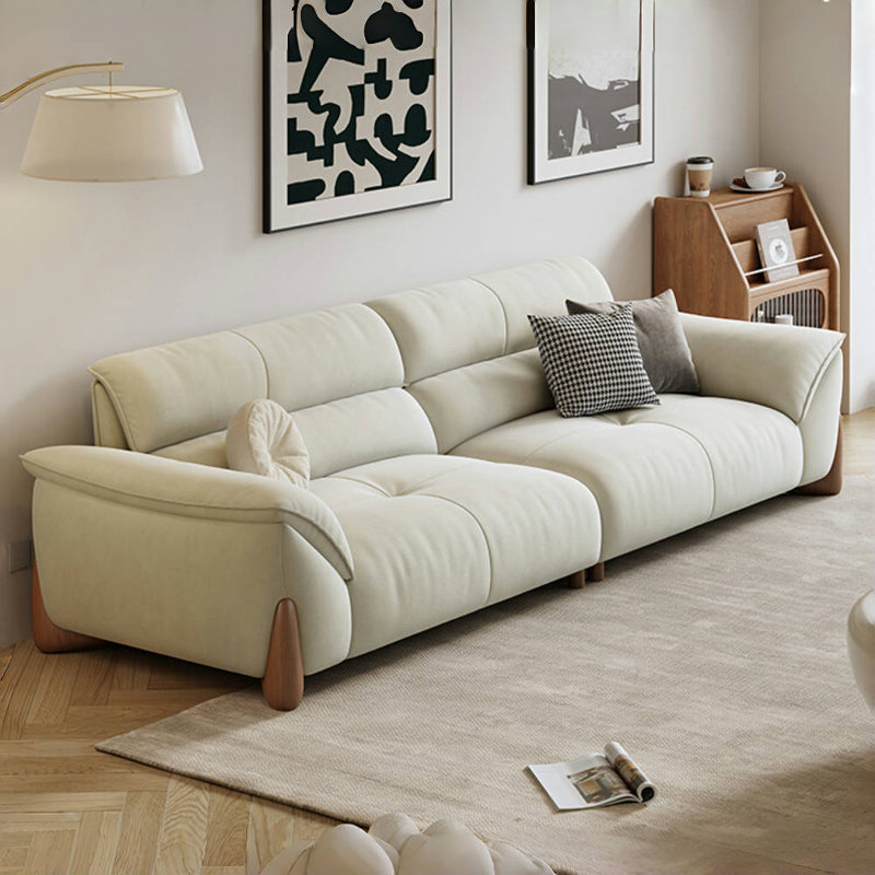 Modern Simple Cream Style Fabric Sofa