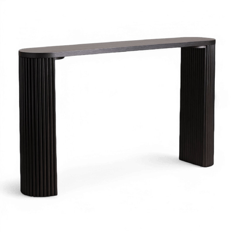 Console Oxford en bois noir, Noir