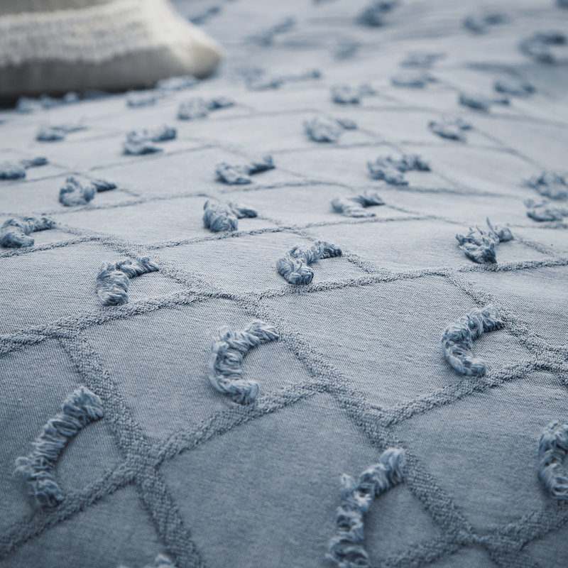 Kona Cotton Duvet Cover Blue, Single