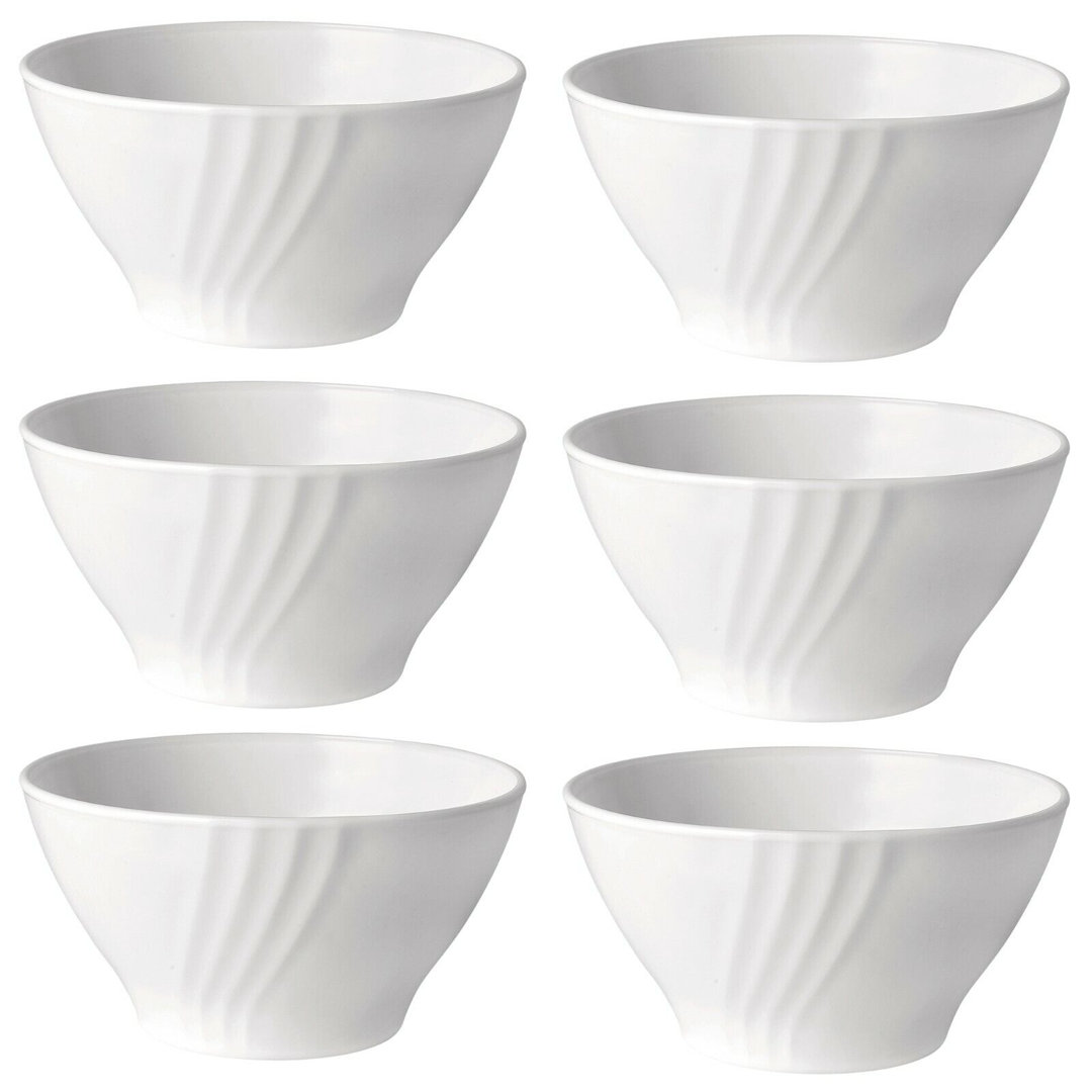 Bormioli Rocco Ebro Opal Glass White Cereal Bowl Soup Dessert Modern Fruit Set