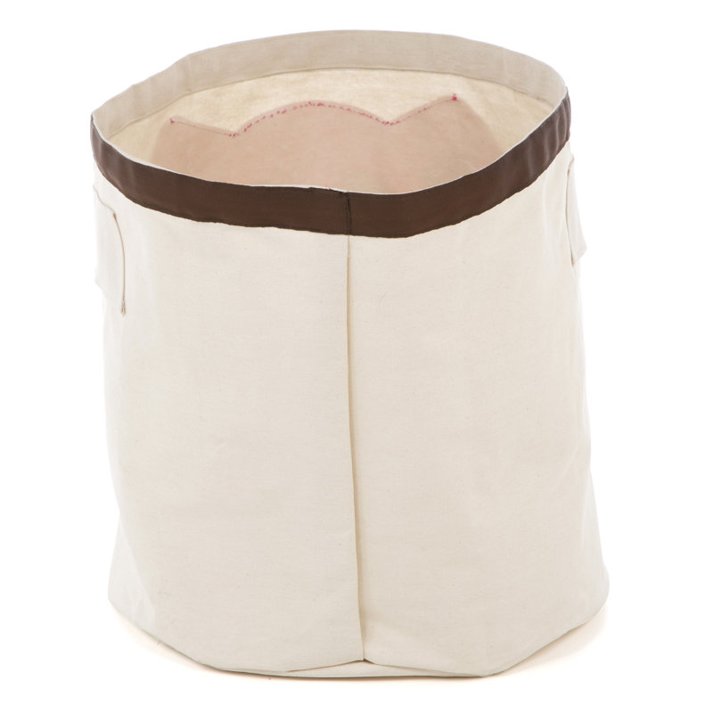Pink Elephant Collapsible Cotton Canvas Kids Hamper
