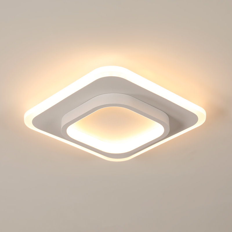 Kandel Acrylic LED Flush Mount Ceiling Light, White