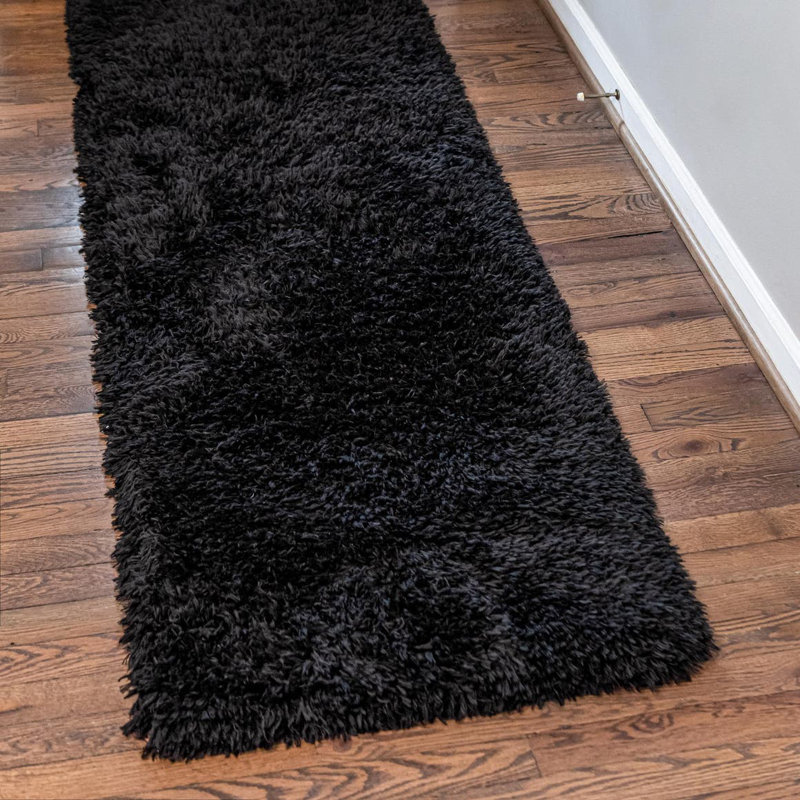  Tapis noir Onyx, Tapis de couloir 2 pi x 6 pi 5 po