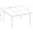 Krumm 6 - Person Solid Wood Solid Wood Top Four Leg Dining Set