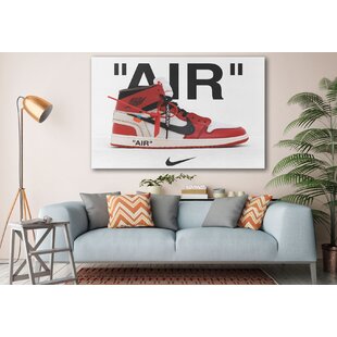 Nike Jordan 1 Shoe Hype Sneaker Graffiti Modern Painting Abstract Framed  Canvas