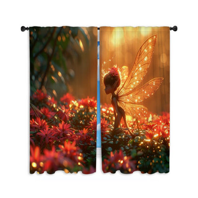 Paire de rideaux obscurcissant en polyester Fairy Fantasy