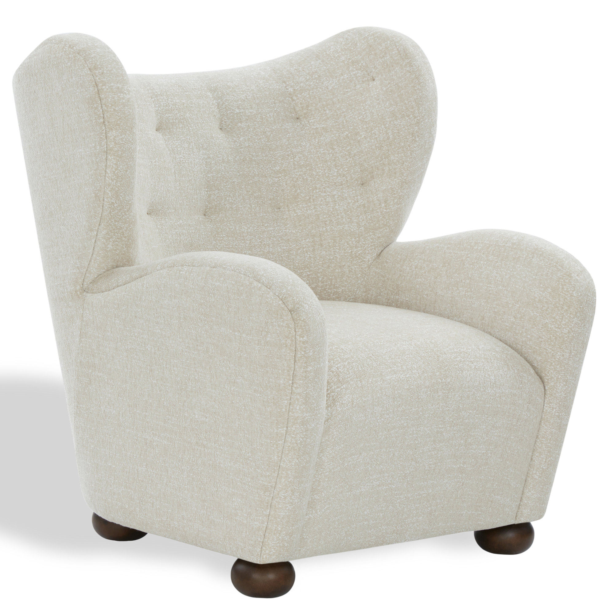 Levin Wingback Accent Chair, Taupe Chenille