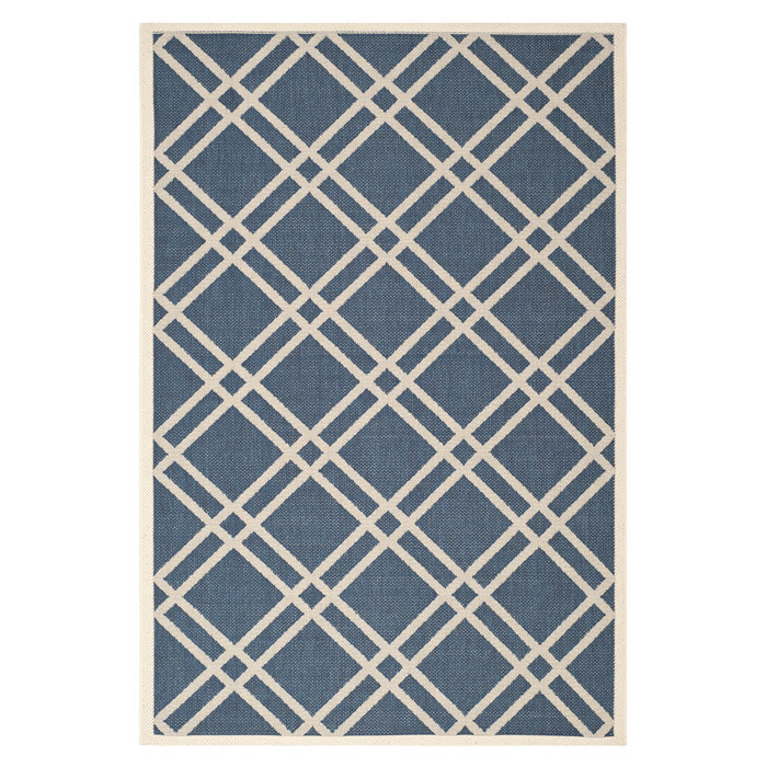 Tapis d'intérieur / extérieur à motif géométrique Vondrus Performance, Rectangle 4 pi x 5 pi 7 po