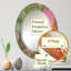 Mauve et vert liquide Art - Miroir mural moderne ovale-1045820315