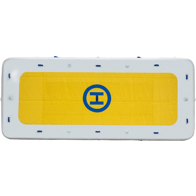 Plateforme flottante gonflable pour quai, 12 x 6 pi, capacité de 3 à 5 personnes, 6 po d'épaisseur, quai de bain