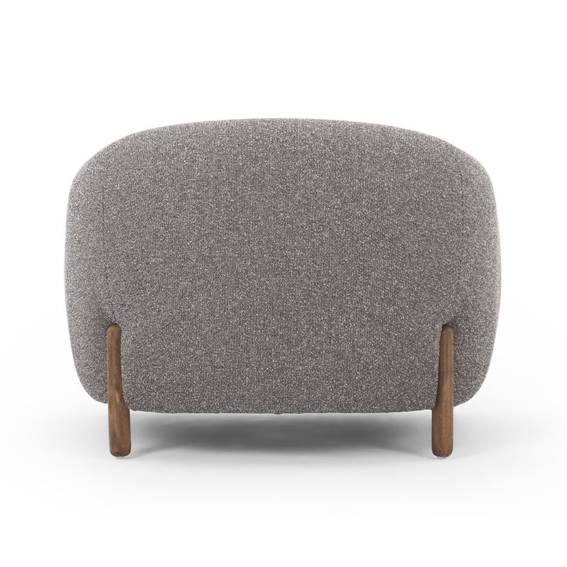 Lyla 38" W Polyester Blend Barrel Chair, Capri Ebony
