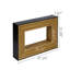 Console Modern Contrast moderne avec structure en bois stratifié et plateau noir