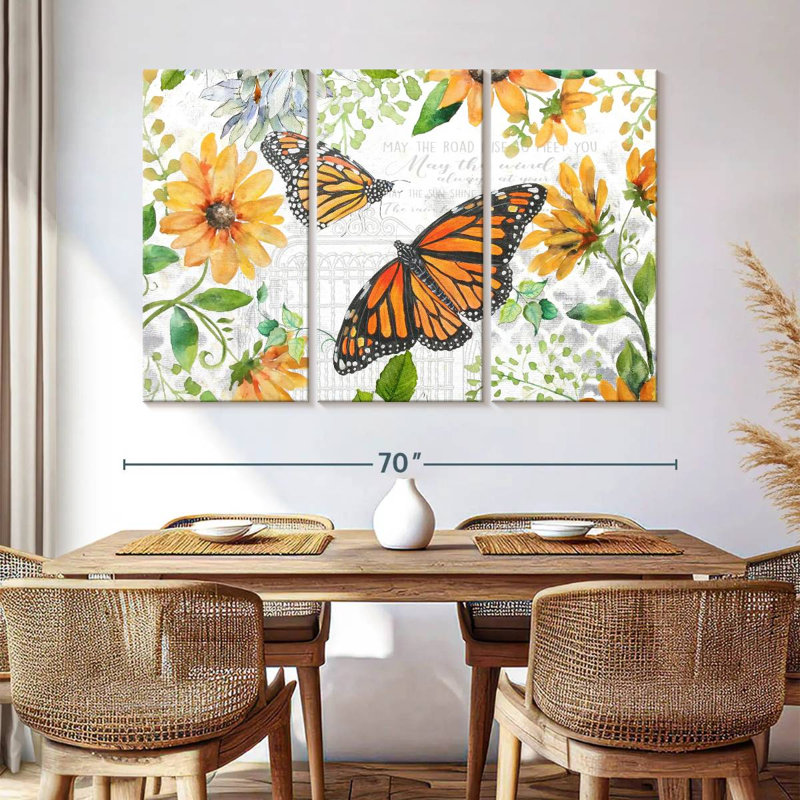 Brampt Floral Butterfly Garden III, 42" H x 65" W
