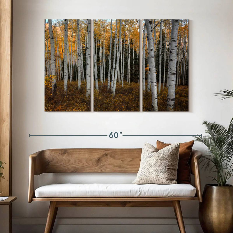 Alvord une forêt de trembles en automne, H 32 po x l 50 po