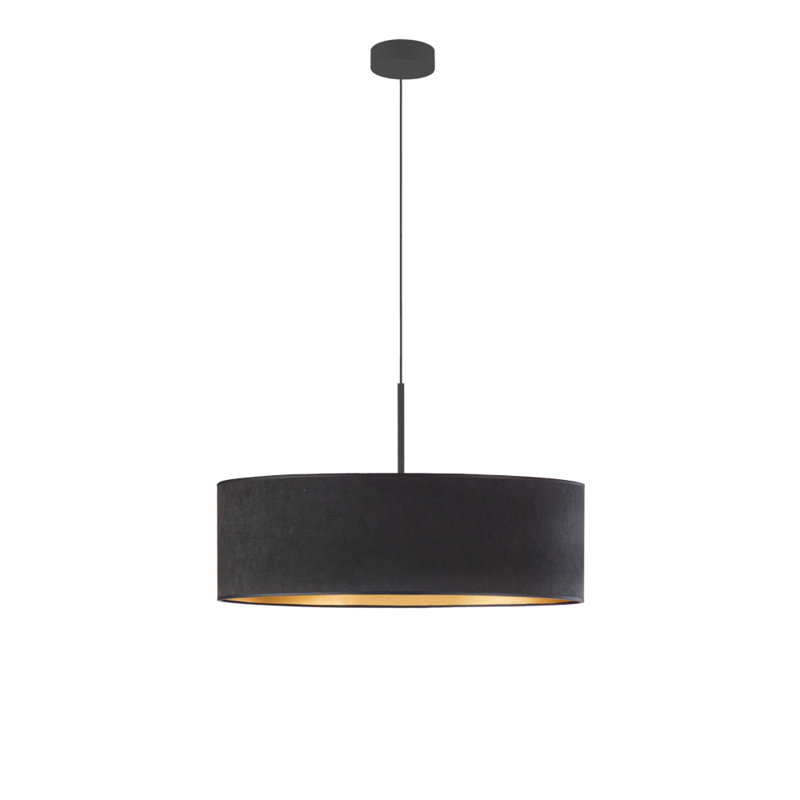 5 - Light Drum Pendant, Black, Black