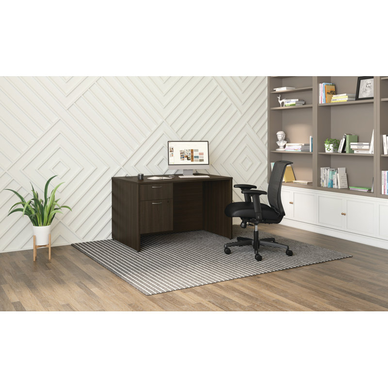 HON MOD Hanging Pedestal Desk, Java Oak