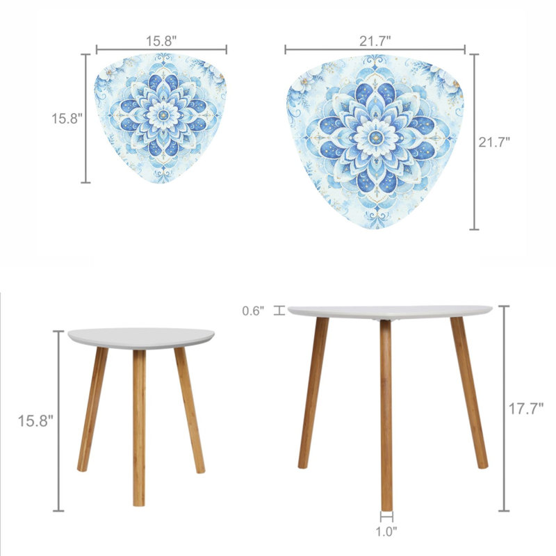Ensemble de 2 tables basses gigognes Triangle