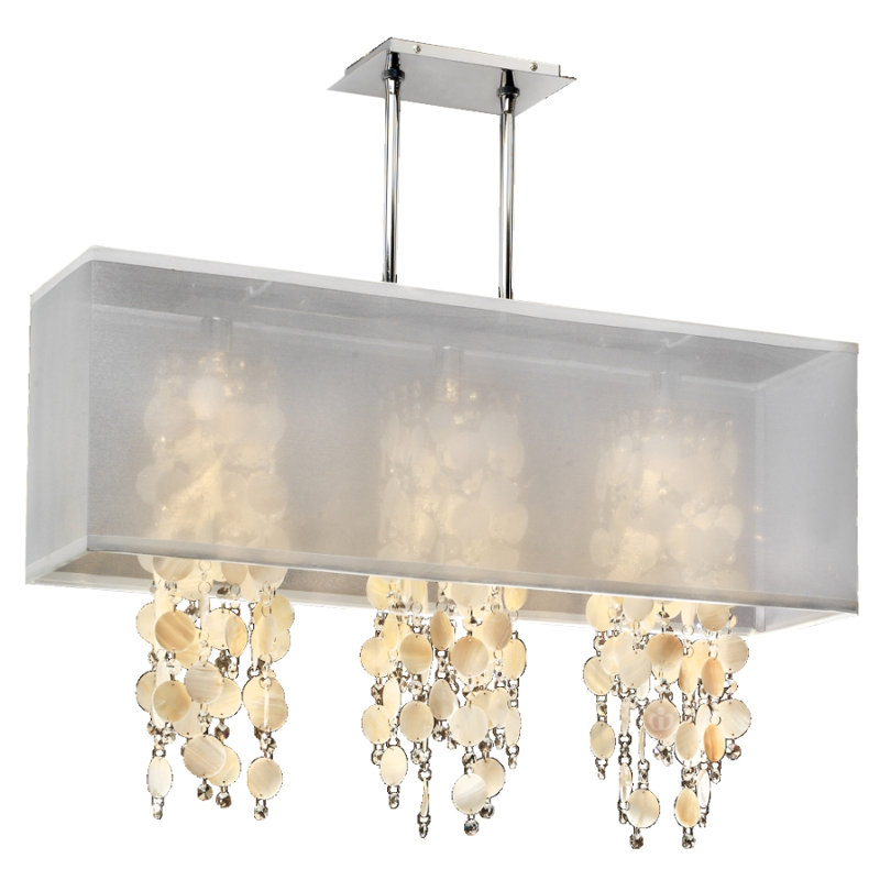 Salerna 3 - Light Kitchen Island Pendant, White