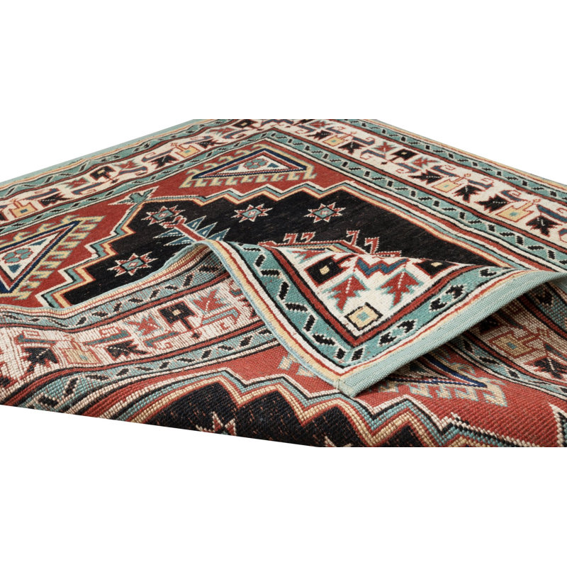 Tapis décoratif 100% laine fabriqué à la main à motif géométrique fabriqué à la main en Turquie