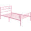 Modern Metal Bed Frame with Cross-design Headboard & Footboard-973026879-940498131