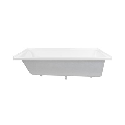 Baignoire de trempage en alcôve droite droite avec accoudoirs intégrés Voltaire 72 X 36