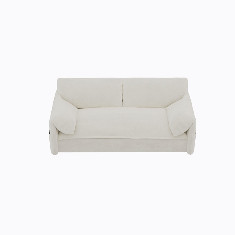 Lodge 63,8 po, Velours beige