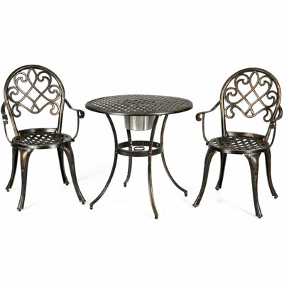 Horta 2 - Person Patio Dining Set Round Table
