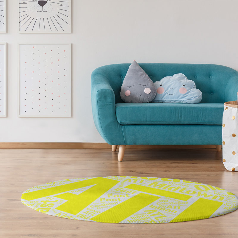Chenille Indoor Rug, Round 5'
