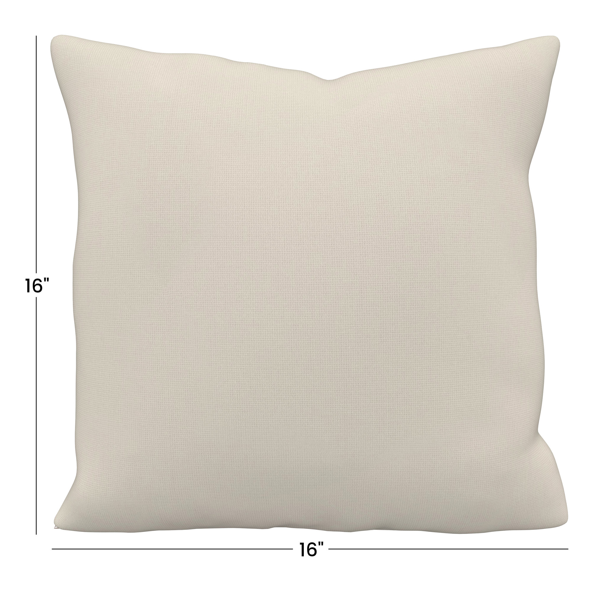 Gabi Indoor/Outdoor Throw Pillow, White, Square 16"