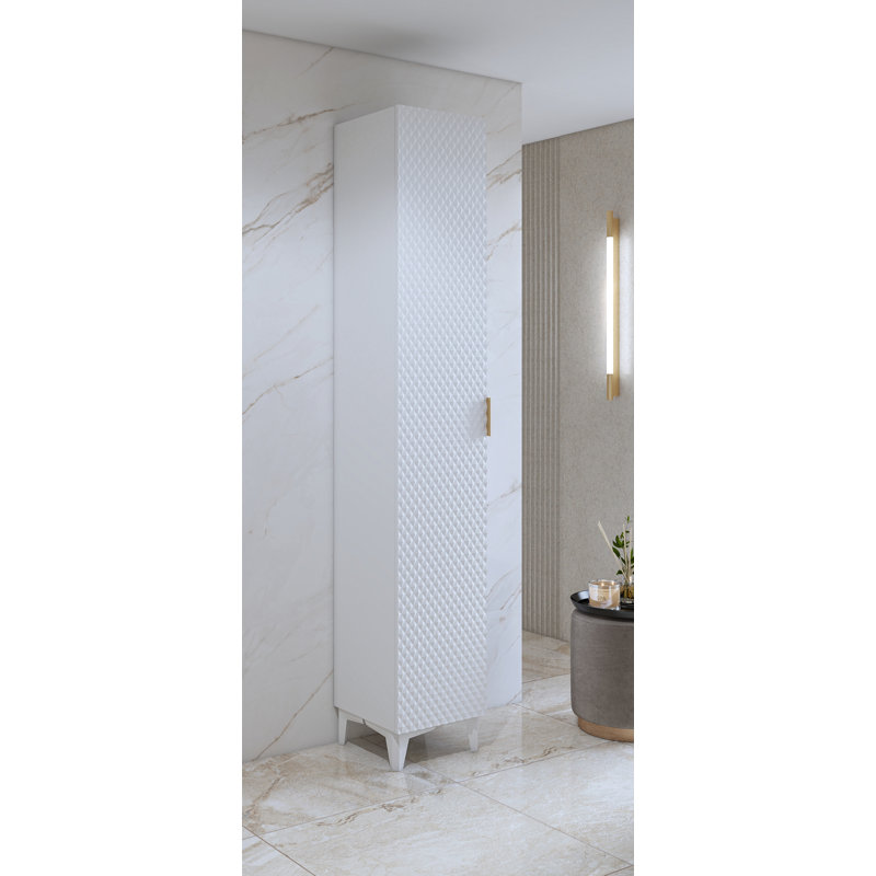 Adorno Laminate Wall Linen Cabinet, White