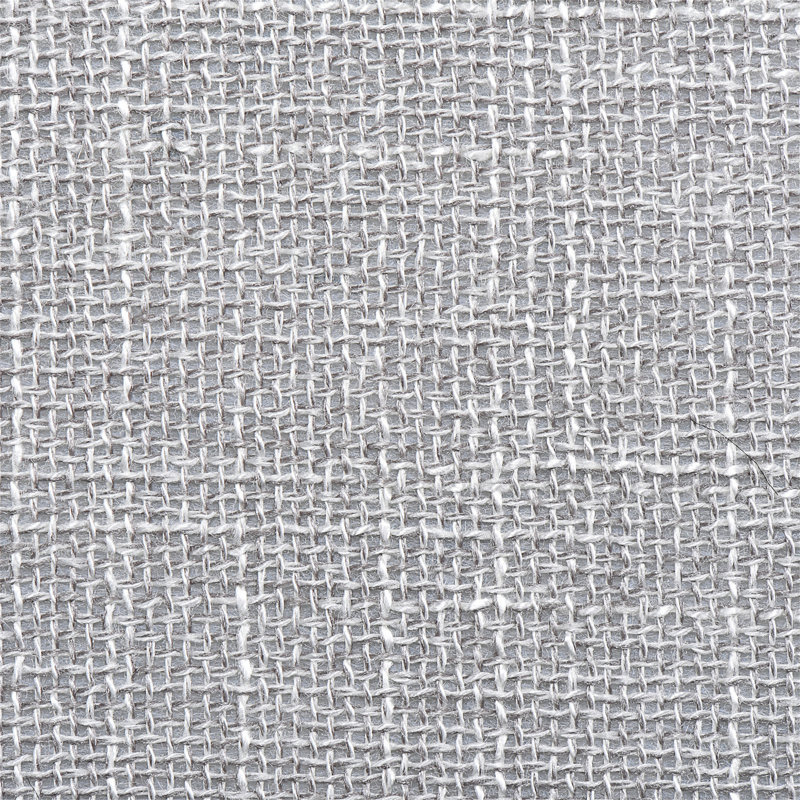Chaise de salle à manger moderne en mélange de lin et gris, Gris clair