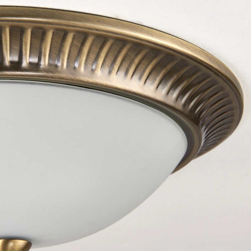 Barron Flush Mount, Antique Brass