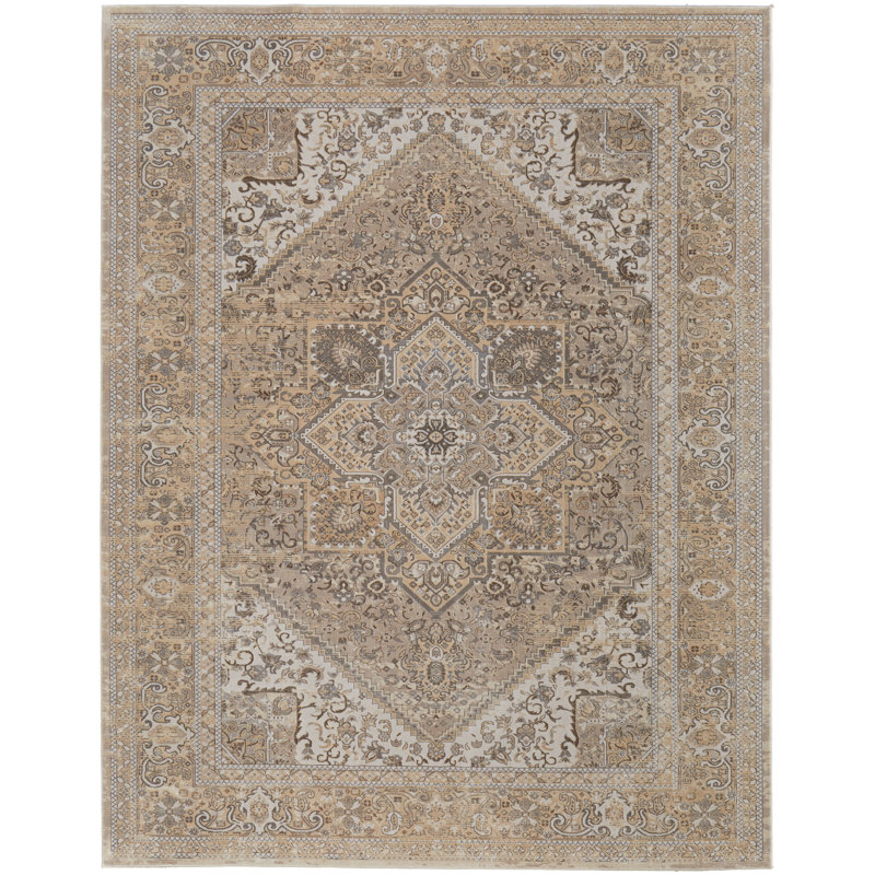 Neoma Viscose Oriental Indoor Rug, Rectangle 12' x 15'