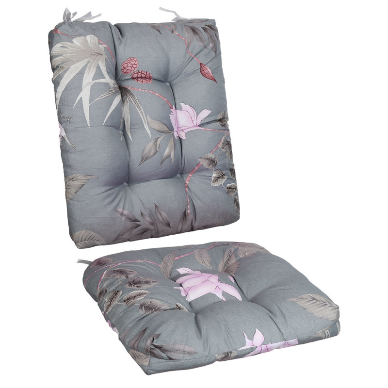 Ensemble de dossier et de siège à bascule 2 pièces avec attaches antidérapantes et rembourrage en polyester confortable