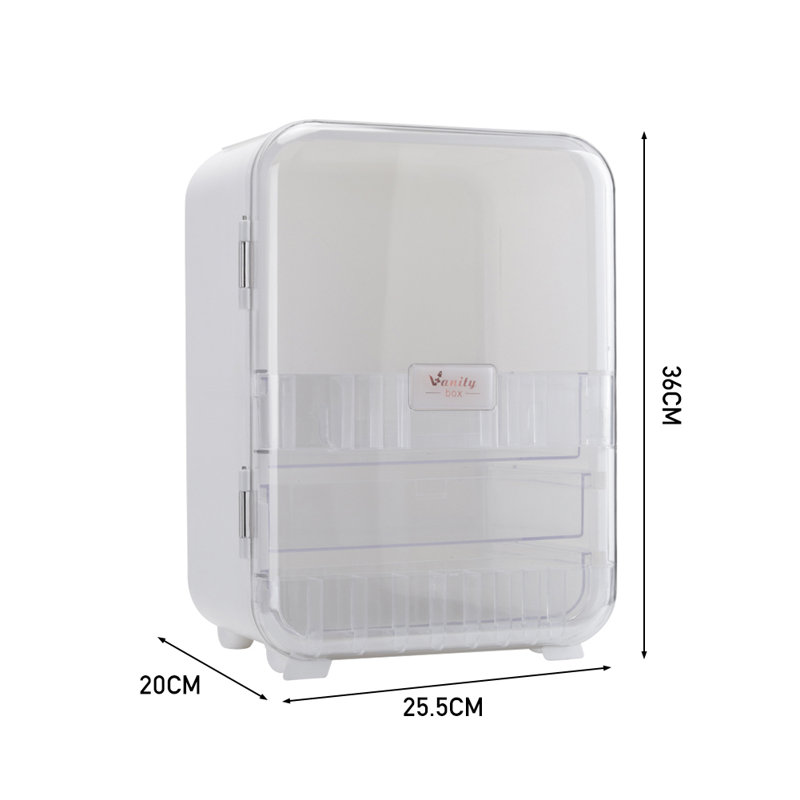 Plastic Makeup Organiser, White
