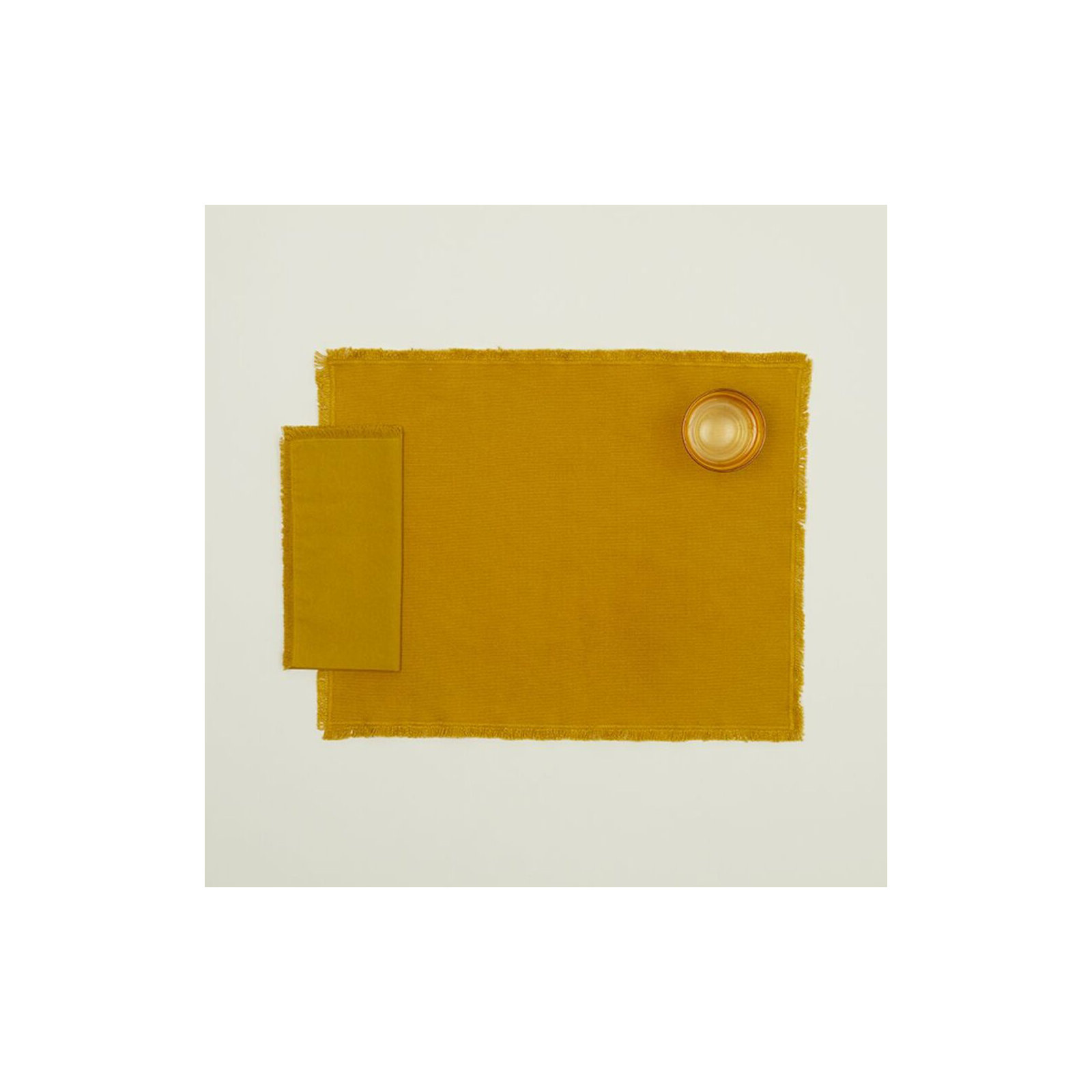 Essential Cotton Placemat - Set Of 4, Mustard