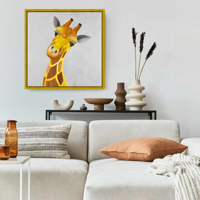 Curious Giraffe Canvas | African Animal for Living Room