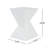 All Weather MGO X Design Side Table - Stylish White Indoor Outdoor Table For Home, Garden, Balcony, 18 Inches Height, 12.5 Inches Square Base