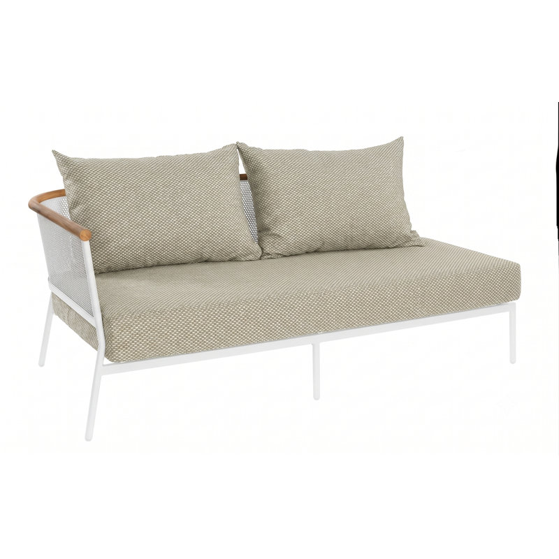Riad Outdoor 2 - Seat Patio Sofa, Left, Panamone Green, White